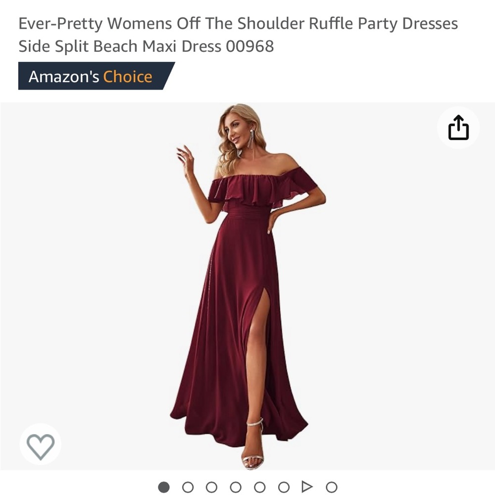 ✨Burgundy Off the Shoulder Maxi Dress